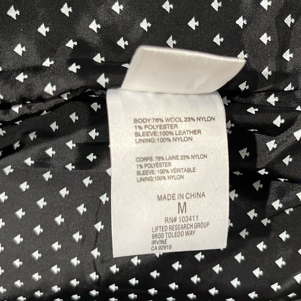 LRG jacket with leather sleeves, size medium - Picture 14 of 15